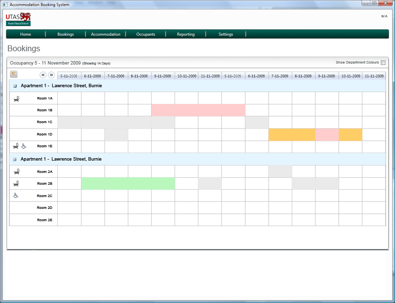University of Tasmania - Accommodation Booking System